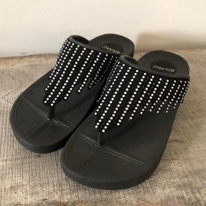 Bolaro Rhinestone rubber sandals